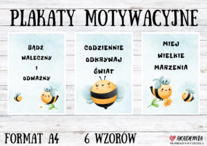 Plakaty motywacyjne - pszczółki
