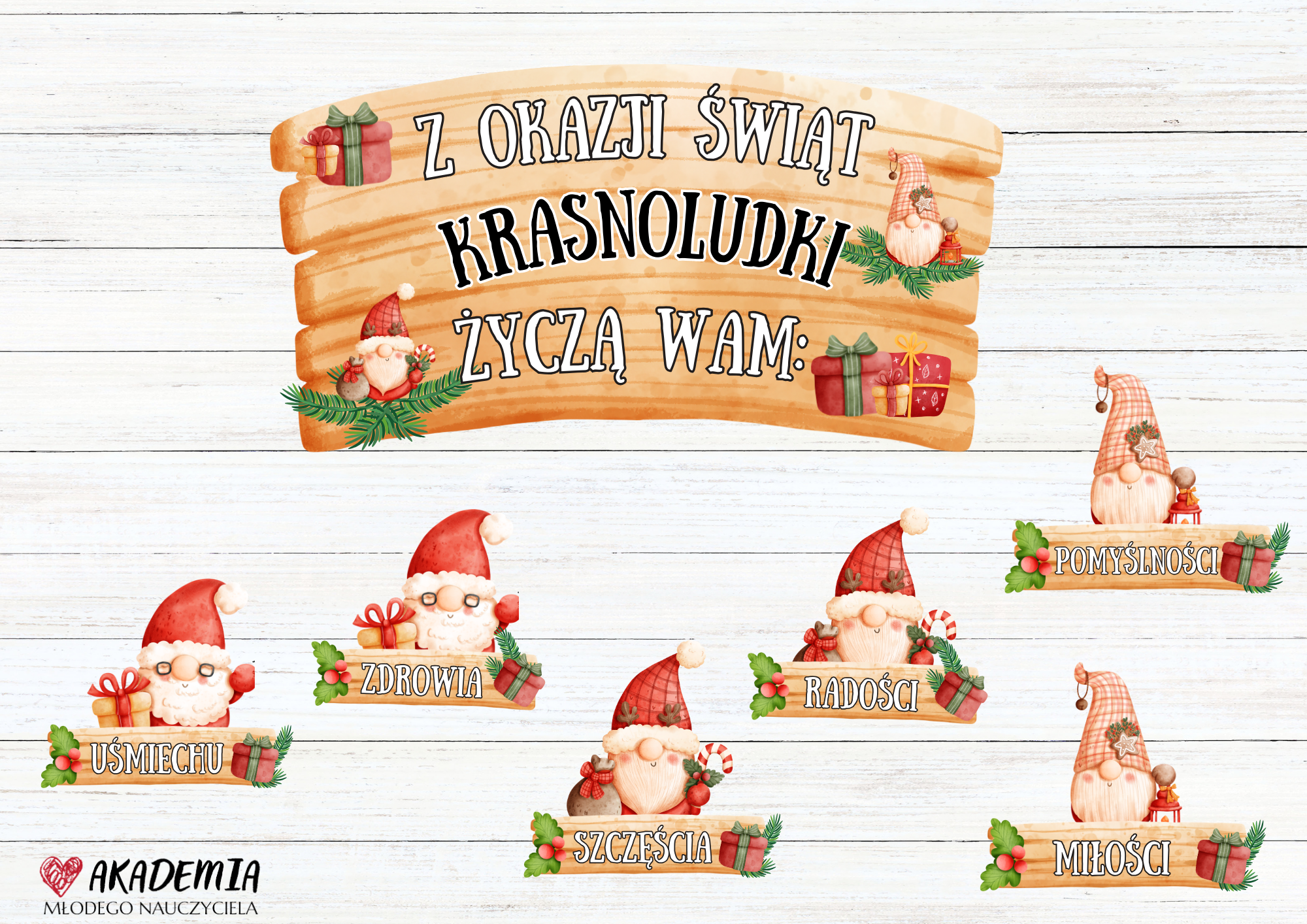 Życzenia Świąteczne od Grupy Krasnoludków - wersja czerwona