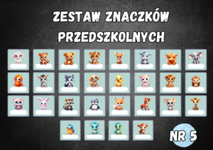 ZESTAW ZNACZKÓW PRZEDSZKOLNYCH NR 5