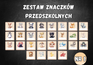 ZESTAW ZNACZKÓW PRZEDSZKOLNYCH NR 1