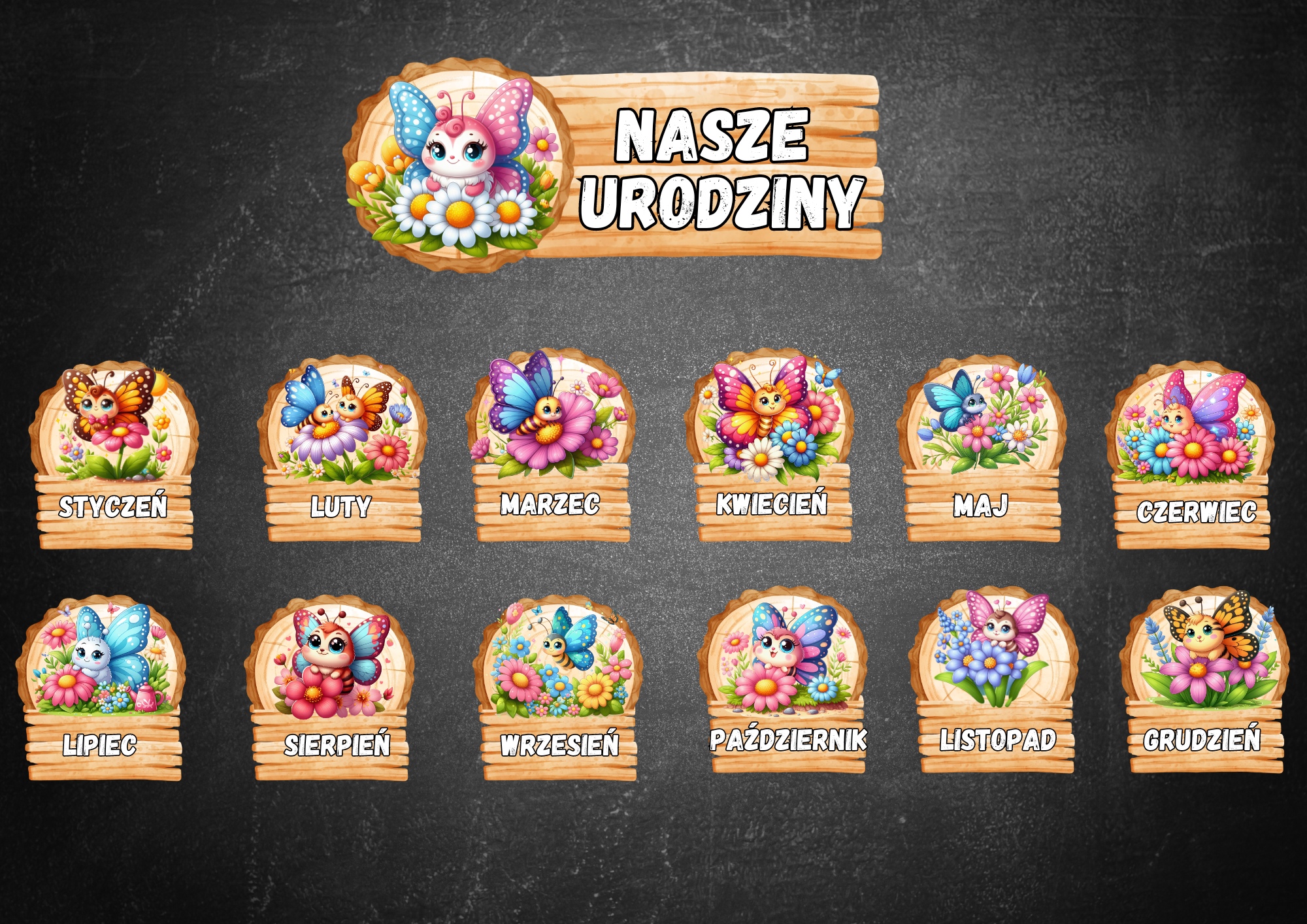 ZESTAW URODZINY MOTYLKI