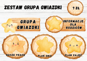 ZESTAW GRUPA GWIAZDKI GWIAZDY GWIAZDECZKI