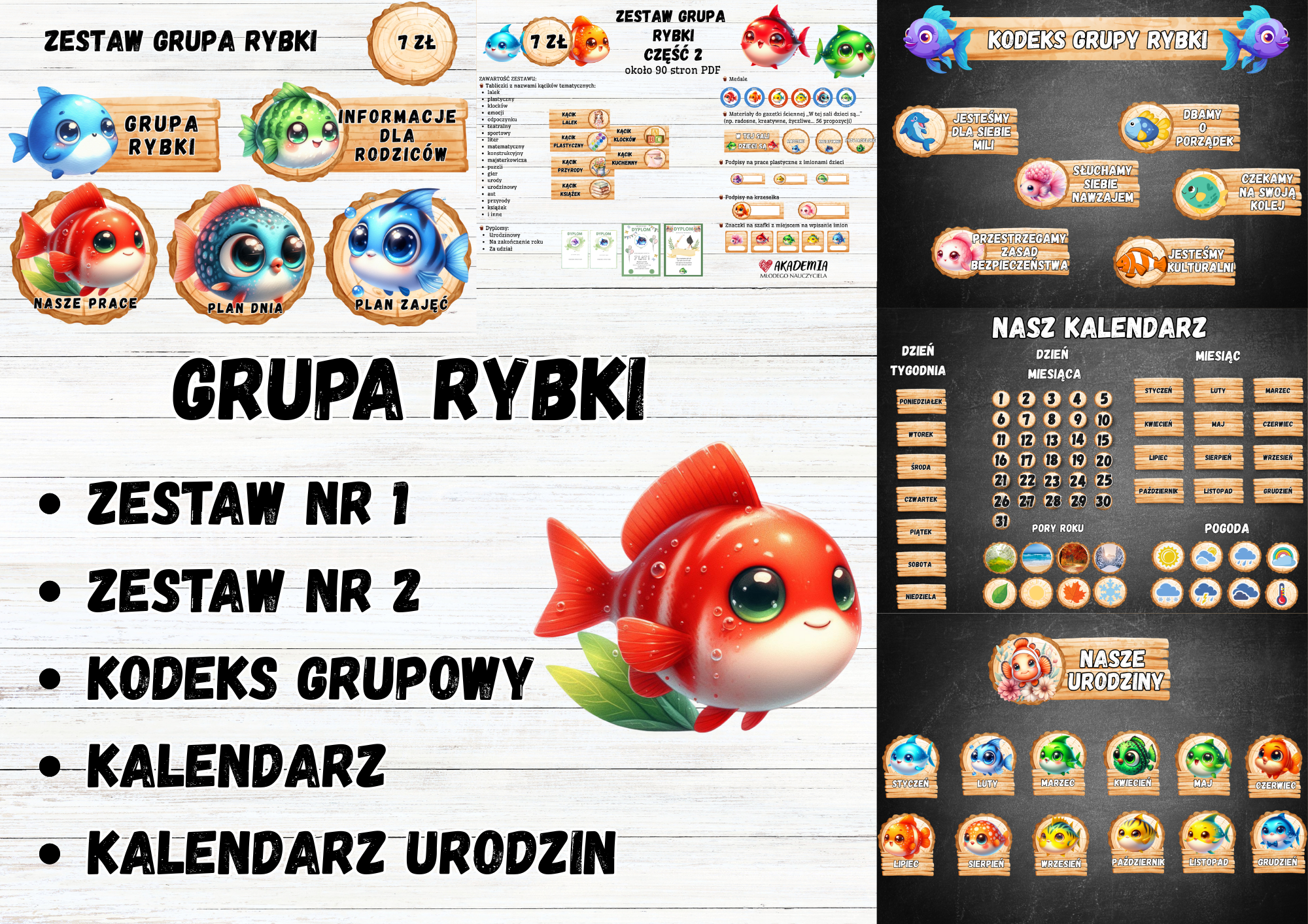 GRUPA RYBKI - 5 w 1 – WSZYSTKIE ZESTAWY