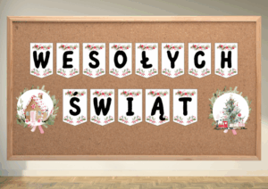 NAPIS WESOŁYCH ŚWIĄT DO DRUKU
