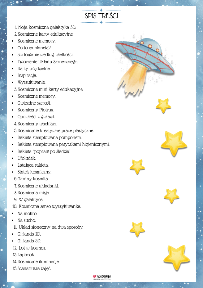 ZESTAW MATERIAŁÓW DO NAUKI O KOSMOSIE - KREATYWNY KOSMOS - obrazek 2