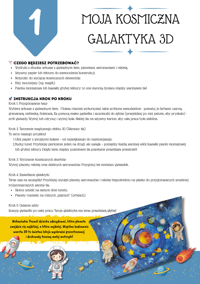 ZESTAW MATERIAŁÓW DO NAUKI O KOSMOSIE - KREATYWNY KOSMOS - obrazek 3