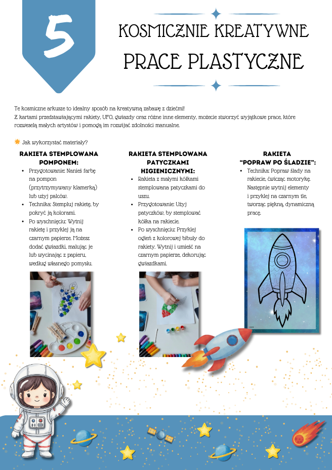 ZESTAW MATERIAŁÓW DO NAUKI O KOSMOSIE - KREATYWNY KOSMOS - obrazek 6