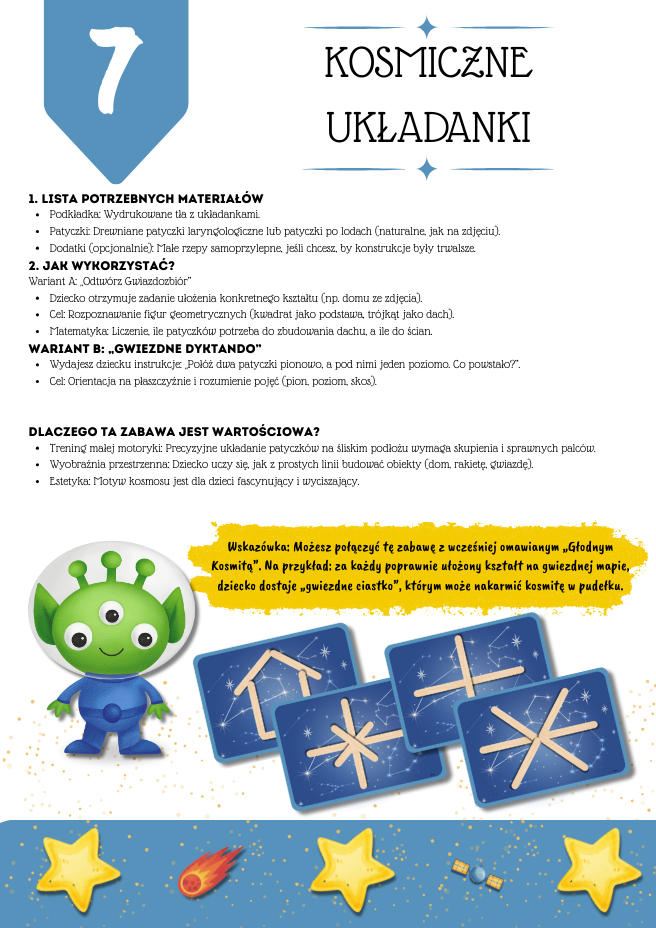 ZESTAW MATERIAŁÓW DO NAUKI O KOSMOSIE - KREATYWNY KOSMOS - obrazek 7