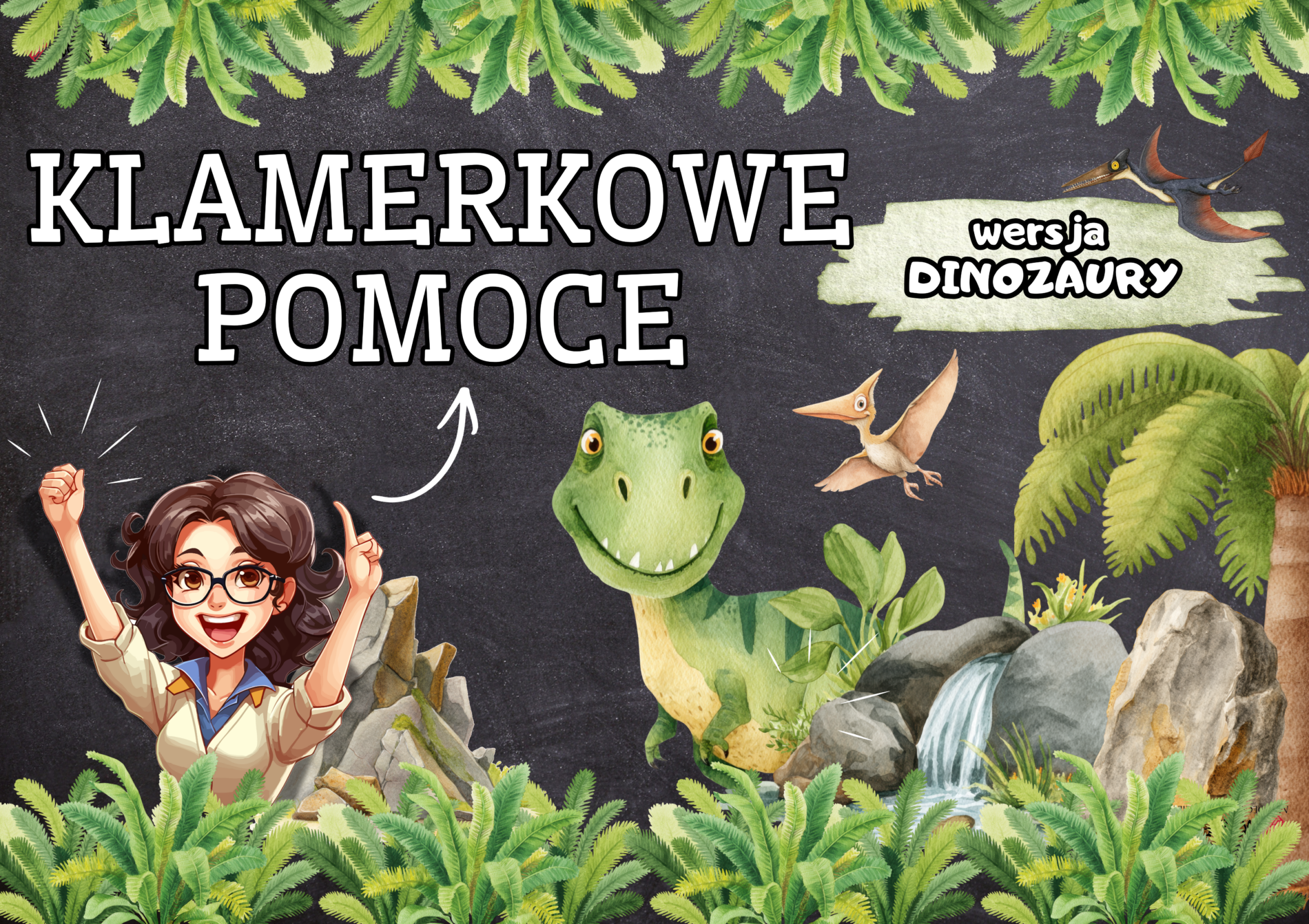 POMOCE KLAMERKOWE - DINOZAURY