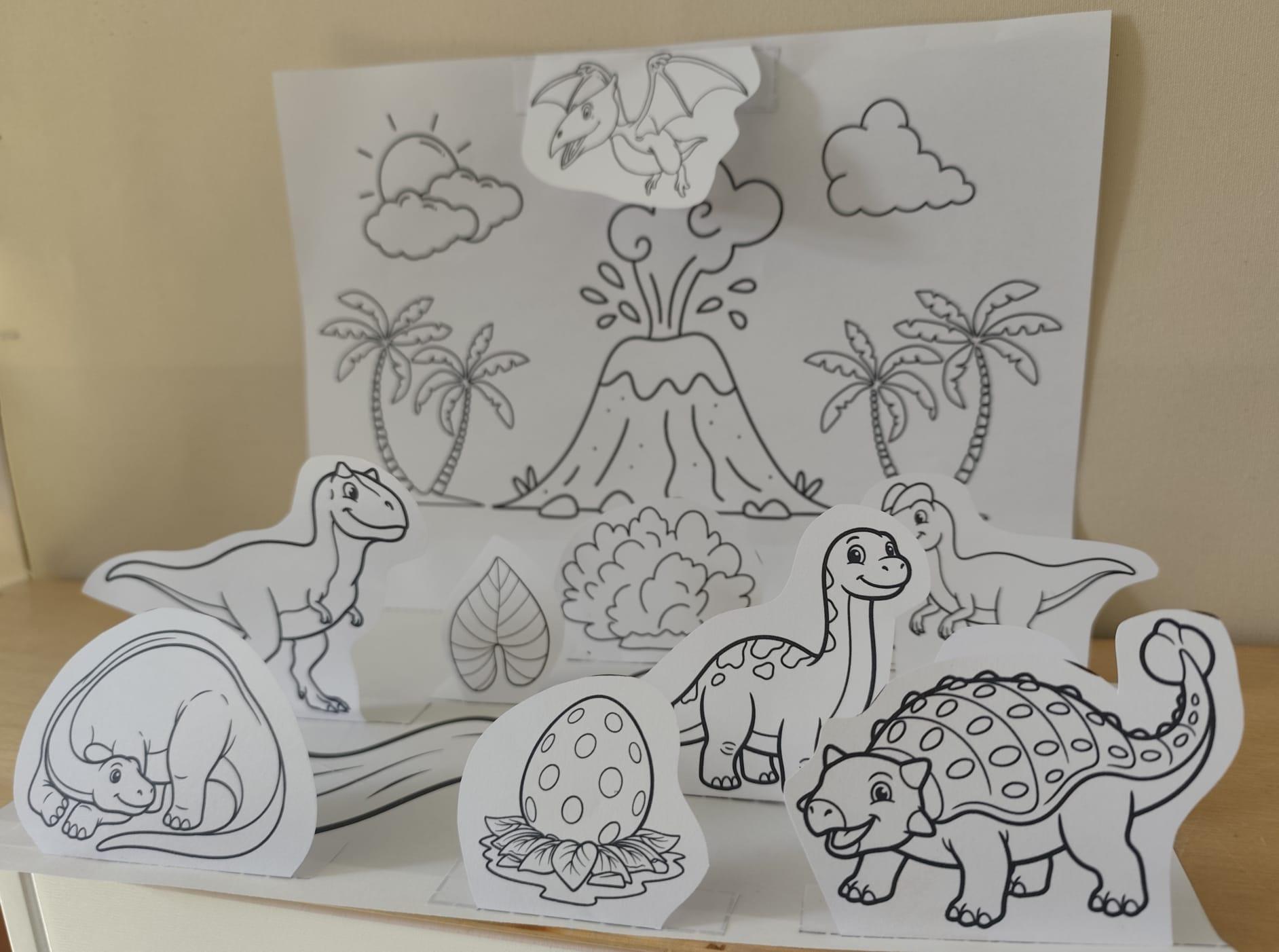 DINOZAURY KOLOROWANKA PRZESTRZENNA - obrazek 4